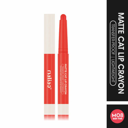 Maliao Matte Cat Lip Crayon Transfer Proof And Light Weight Long Lasting Color