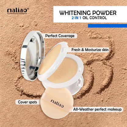 Maliao Whitening 2in1 Oil Control Compact Powder