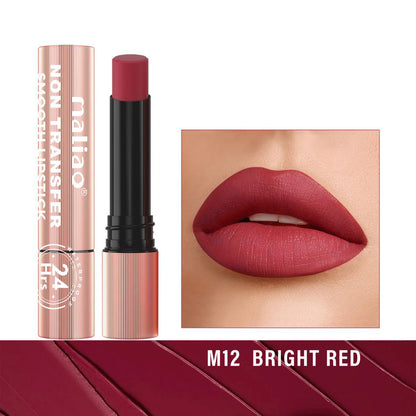 Maliao Long Lasting Non Transfer Smooth Lipstick 24HR Waterproof Wear
