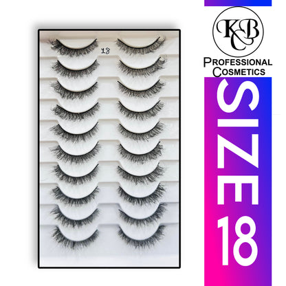 KBC Professional Cosmetic 10 Pair Light Feather Lashes