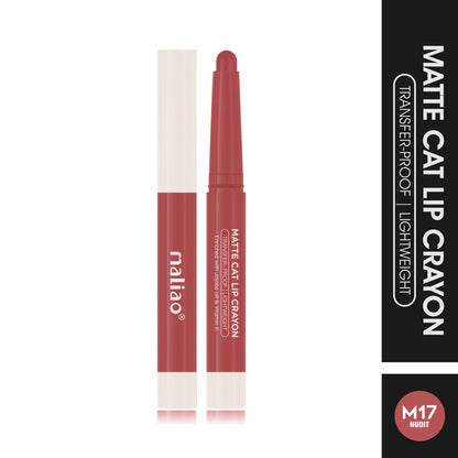 Maliao Matte Cat Lip Crayon Transfer Proof And Light Weight Long Lasting Color