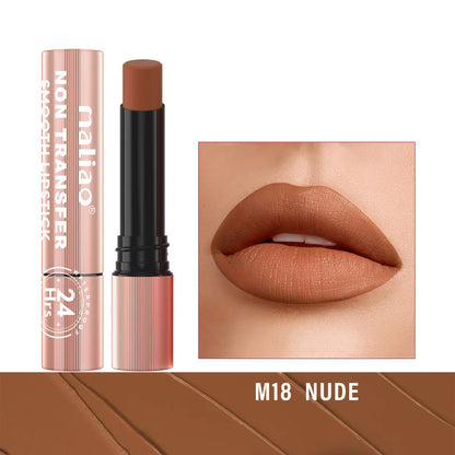 Maliao Long Lasting Non Transfer Smooth Lipstick 24HR Waterproof Wear