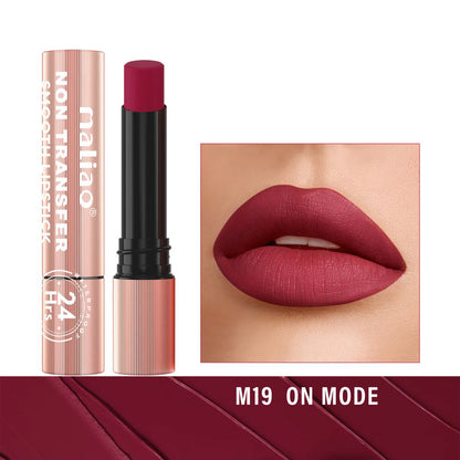 Maliao Long Lasting Non Transfer Smooth Lipstick 24HR Waterproof Wear