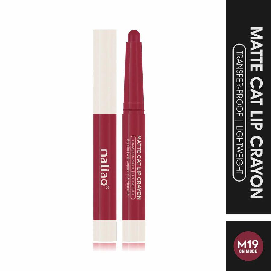 Maliao Matte Cat Lip Crayon Transfer Proof And Light Weight Long Lasting Color