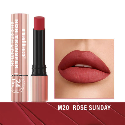Maliao Long Lasting Non Transfer Smooth Lipstick 24HR Waterproof Wear