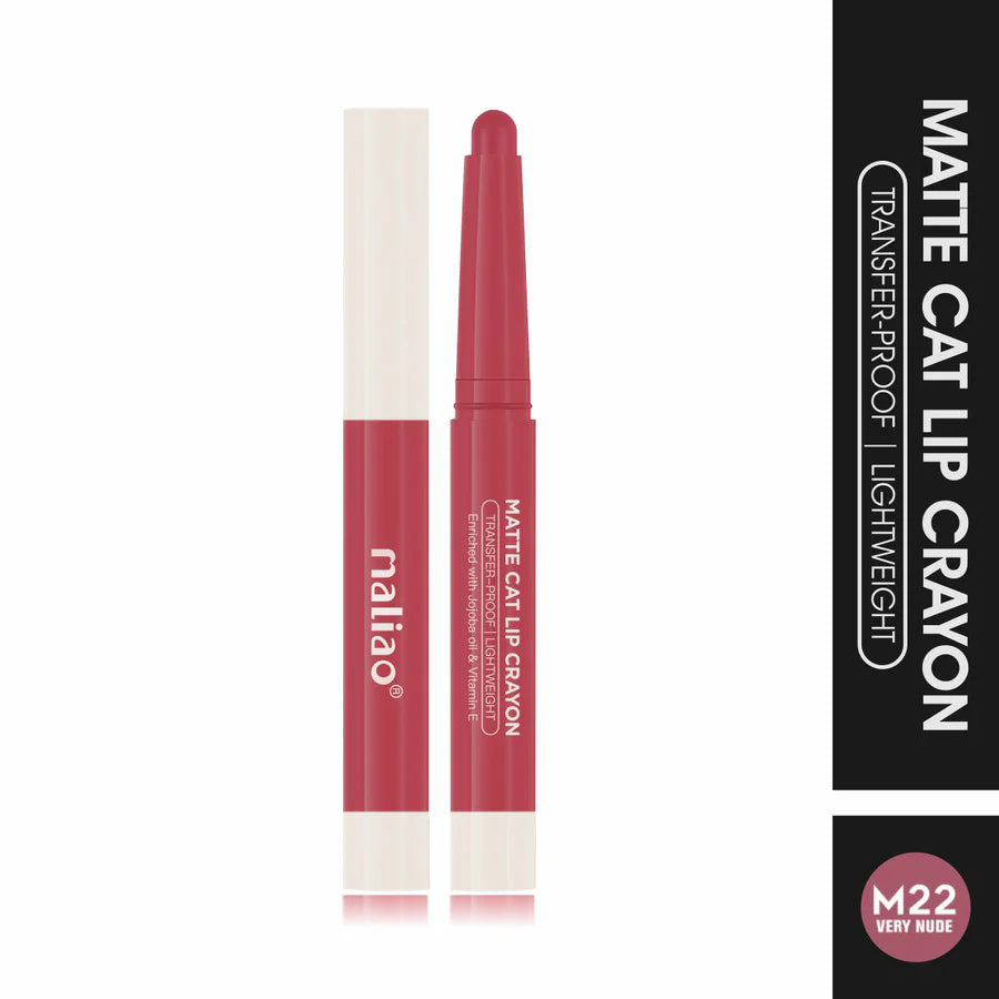 Maliao Matte Cat Lip Crayon Transfer Proof And Light Weight Long Lasting Color