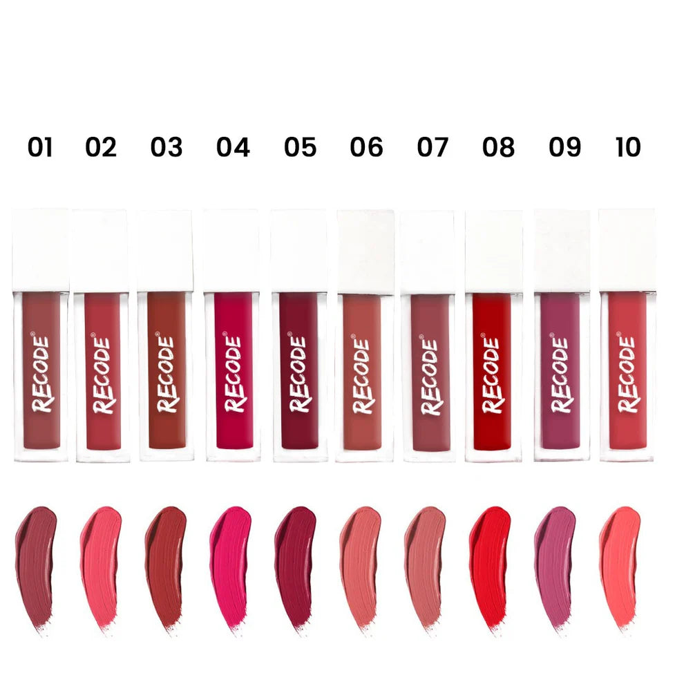 Recode 10 Silky Matte Mini Liquid Lipsticks