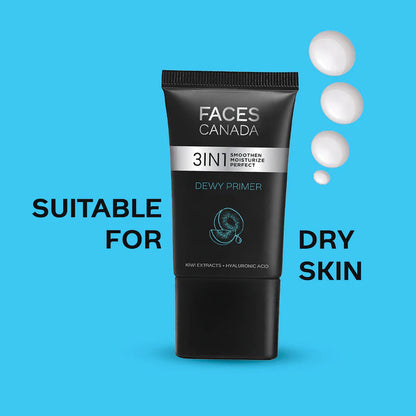 Faces Canada 3in1 Dewy Primer Kiwi Extracts And Hyaluronic Acid