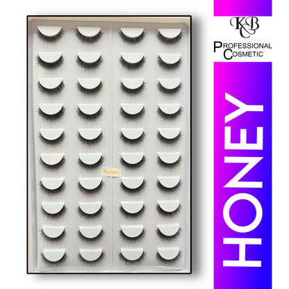 Kbc Professional Cosmetics 20 Pair Mink Hair Lashes