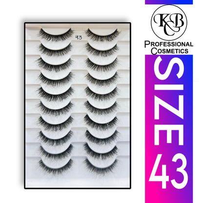 KBC Professional Cosmetic 10 Pair Light Feather Lashes
