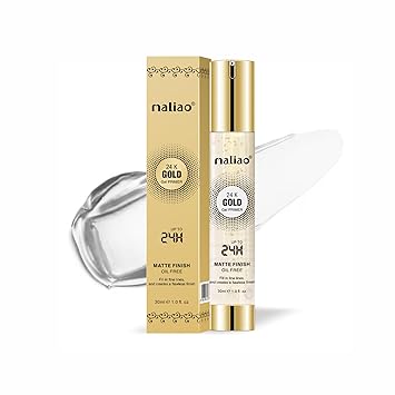 Maliao Gel Base Primer, Transparent Gold Crystals, 30 ml