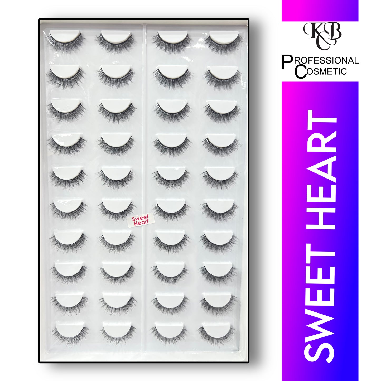 Kbc Professional Cosmetics 20 Pair Mink Hair Lashes