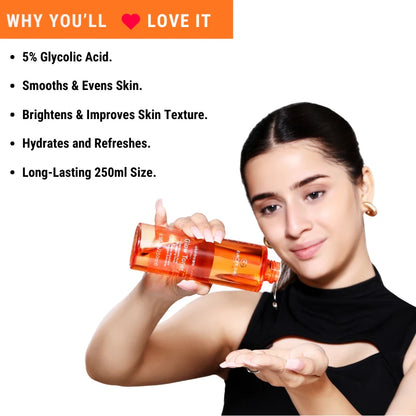 Europe Girl Skintreats Glow Toner | Infused with 5% Glycolic Acid