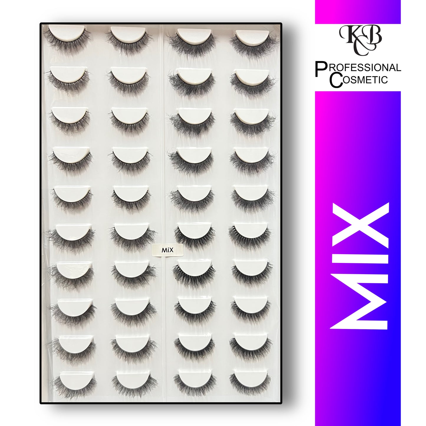 Kbc Professional Cosmetics 20 Pair Mink Hair Lashes