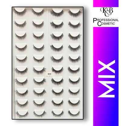 Kbc Professional Cosmetics 20 Pair Mink Hair Lashes