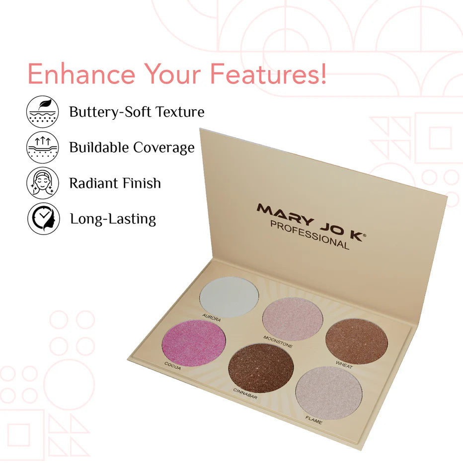 Mary Jo k Backstage Glow Highlighter Palette