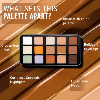 Character 15 Shades Pro Concealer Palette C-A302