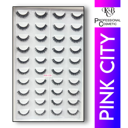 Kbc Professional Cosmetics 20 Pair Mink Hair Lashes