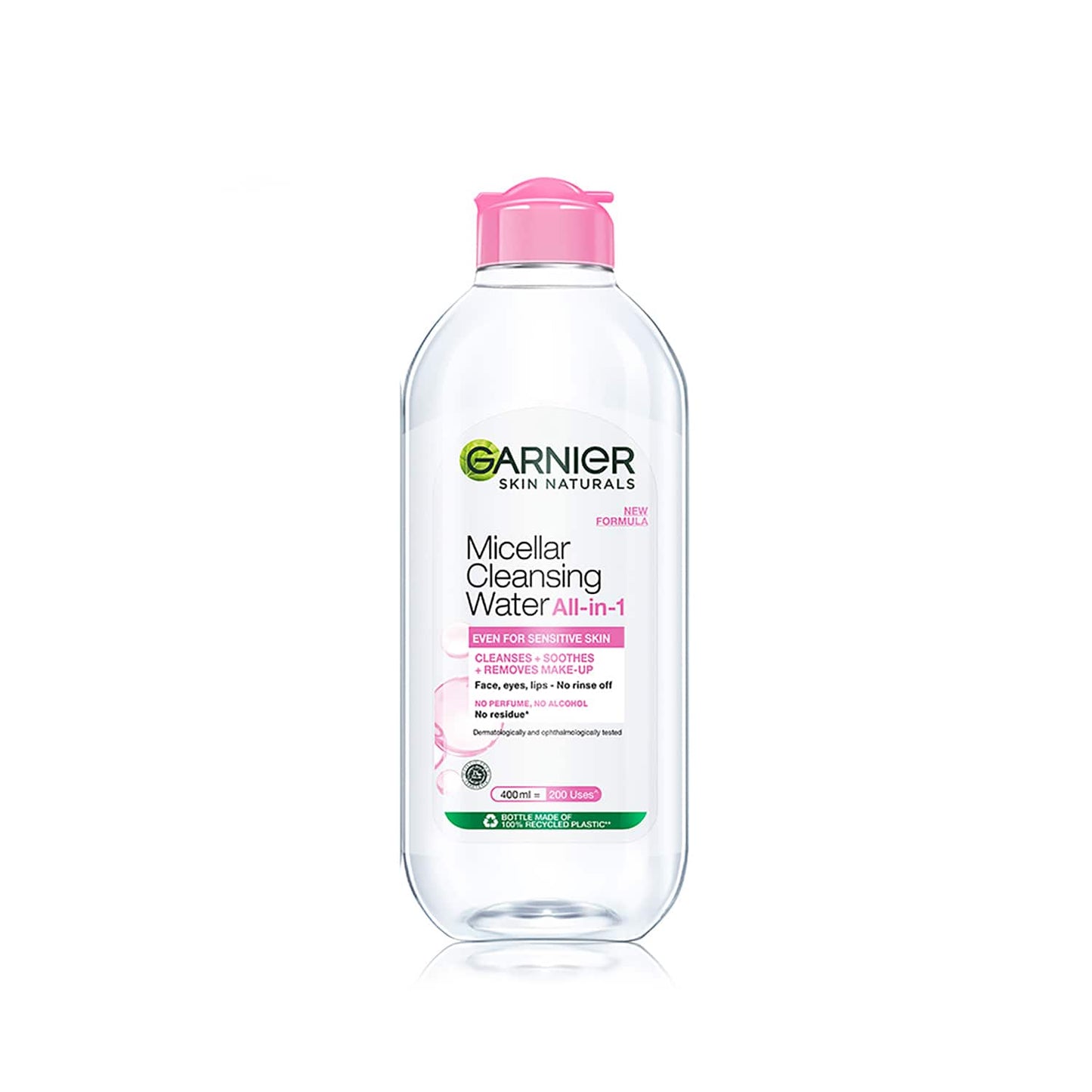Garnier Micellar Water - Gentle Cleanser For Sensitive Skin, Get 100% Clean Skin - 400ml