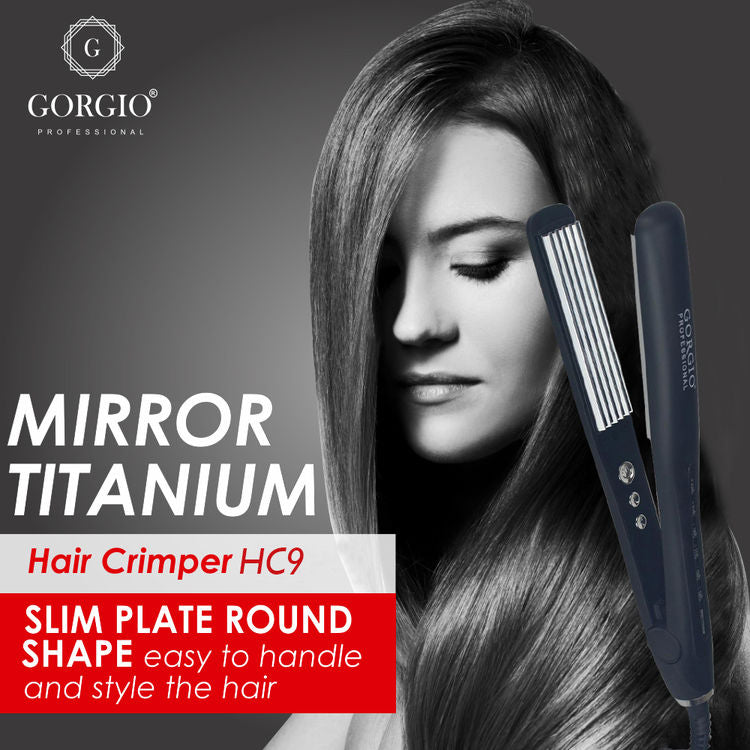Gorgio Professional Mirror Slim Professional Hair Crimper - HC9