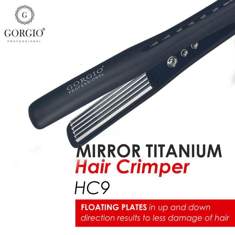 Gorgio Professional Mirror Slim Professional Hair Crimper - HC9