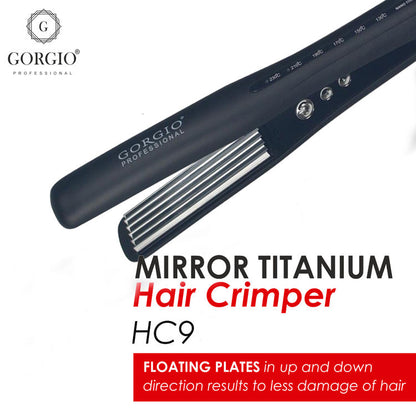 Gorgio Professional Mirror Slim Professional Hair Crimper - HC9