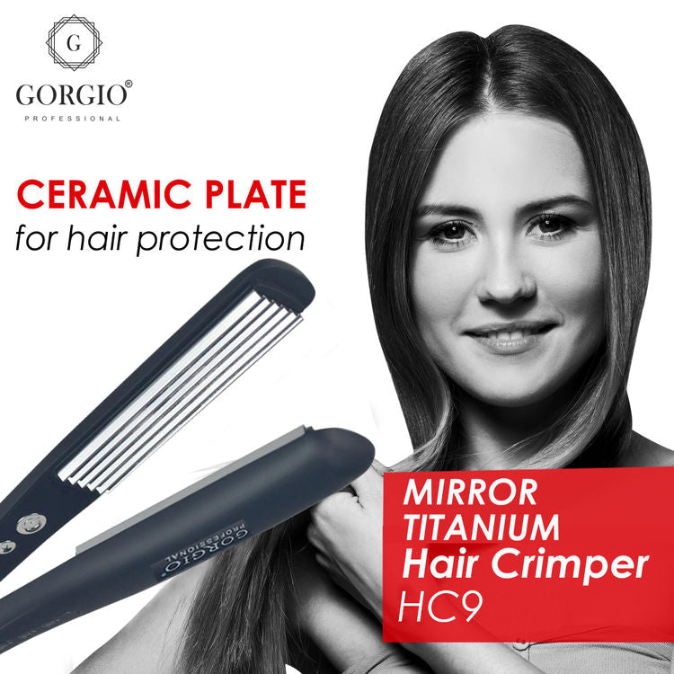 Gorgio Professional Mirror Slim Professional Hair Crimper - HC9