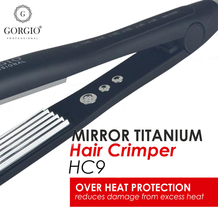 Gorgio Professional Mirror Slim Professional Hair Crimper - HC9