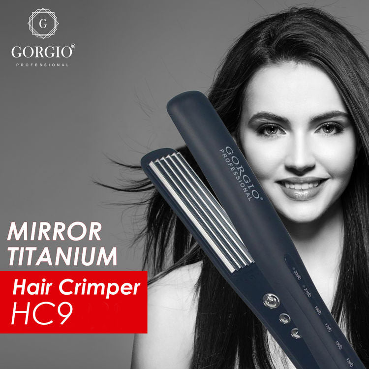 Gorgio Professional Mirror Slim Professional Hair Crimper - HC9