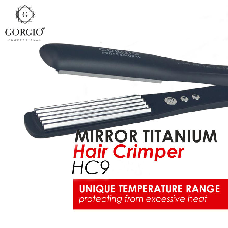 Gorgio Professional Mirror Slim Professional Hair Crimper - HC9