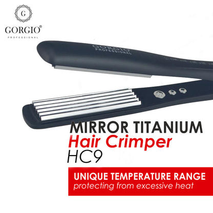 Gorgio Professional Mirror Slim Professional Hair Crimper - HC9