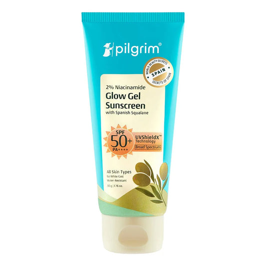 PILGRIM GLOW GEL SUNSCREEN 2% NIACINAMAIDE SPF 50+ PA++++