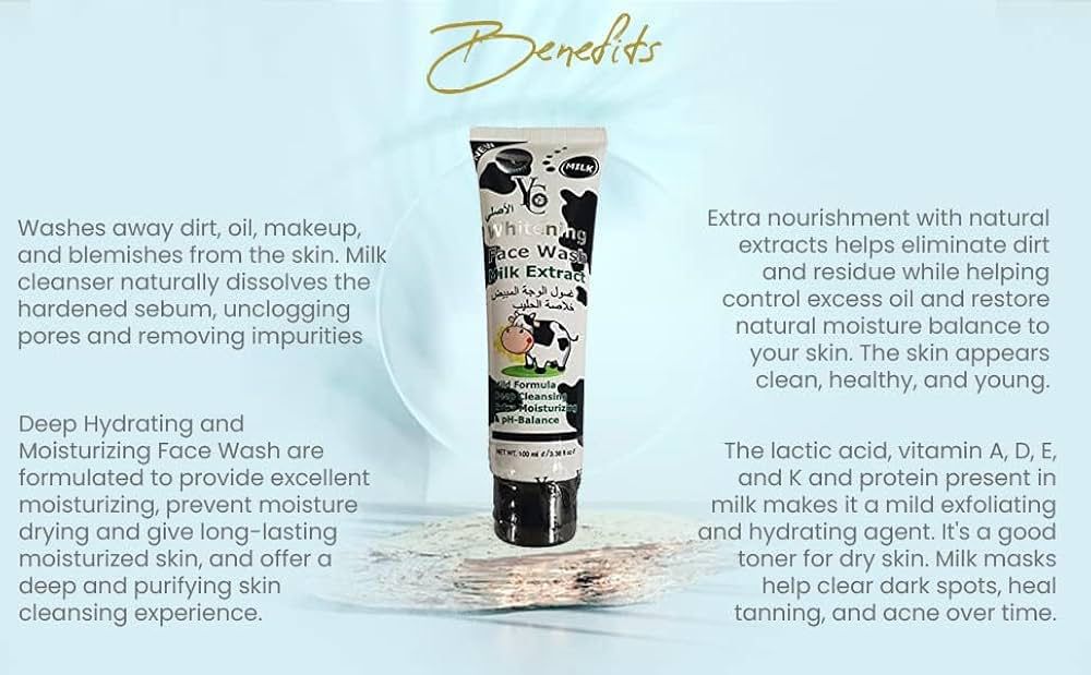 Yc Whitening Milk Extract Face Wash