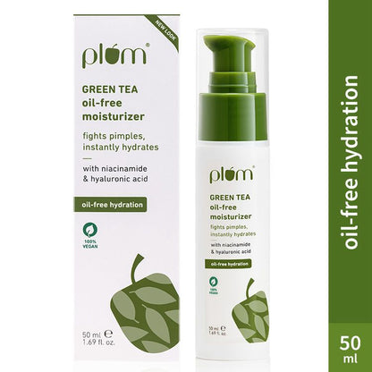 Plum Green Tea Mattifying Moisturizer With Glycolic Acid For Acne-Free Skin & Oil-Free Hydration