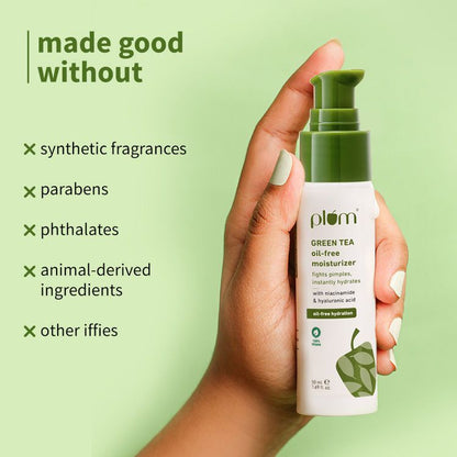 Plum Green Tea Mattifying Moisturizer With Glycolic Acid For Acne-Free Skin & Oil-Free Hydration