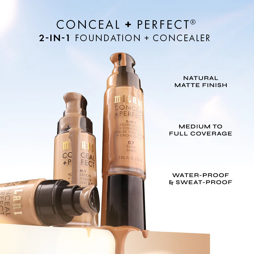 Milani Concealer+Perfect 2-IN-1 Foundation+Concealer
