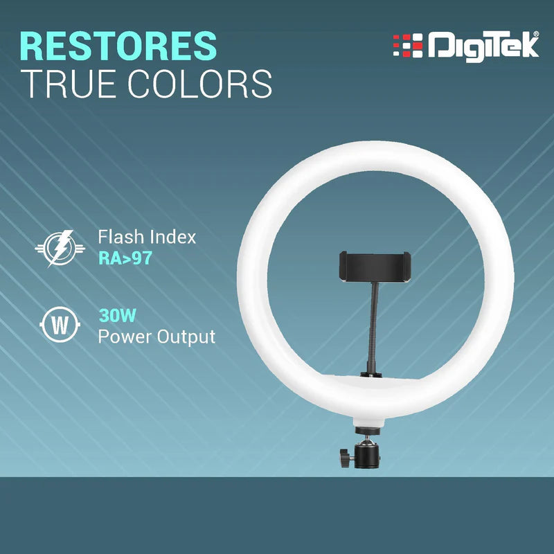 Digitek (DRL-14C) Professional (31cm) Dual Temperature LED Ring Light with Tripod Stand for YouTube, Photo-Shoot, Video Shoot, Live Stream, Makeup, Vlogging & More