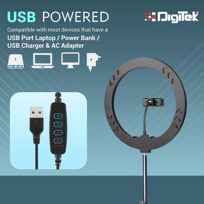 Digitek (DRL-14C) Professional (31cm) Dual Temperature LED Ring Light with Tripod Stand for YouTube, Photo-Shoot, Video Shoot, Live Stream, Makeup, Vlogging & More