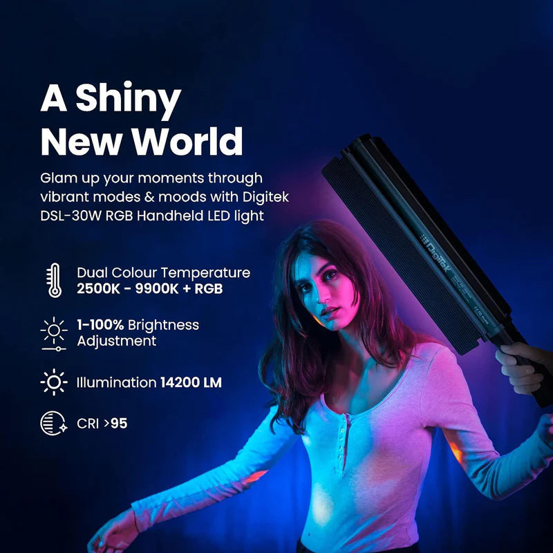 Digitek Portable Handheld Rgb Led Light Wand