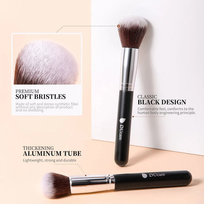 Ducare Classic Black Essential Face & Eye Brush Set (15PC)