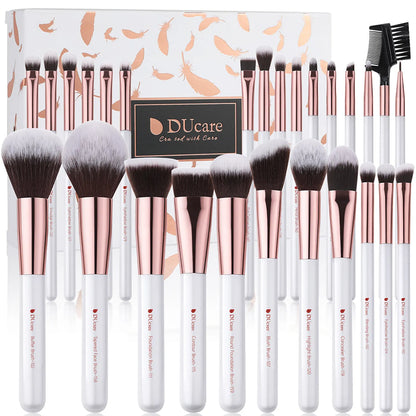 Ducare White Angel Premium Soft 27Pcs Eye & Face Brush Set