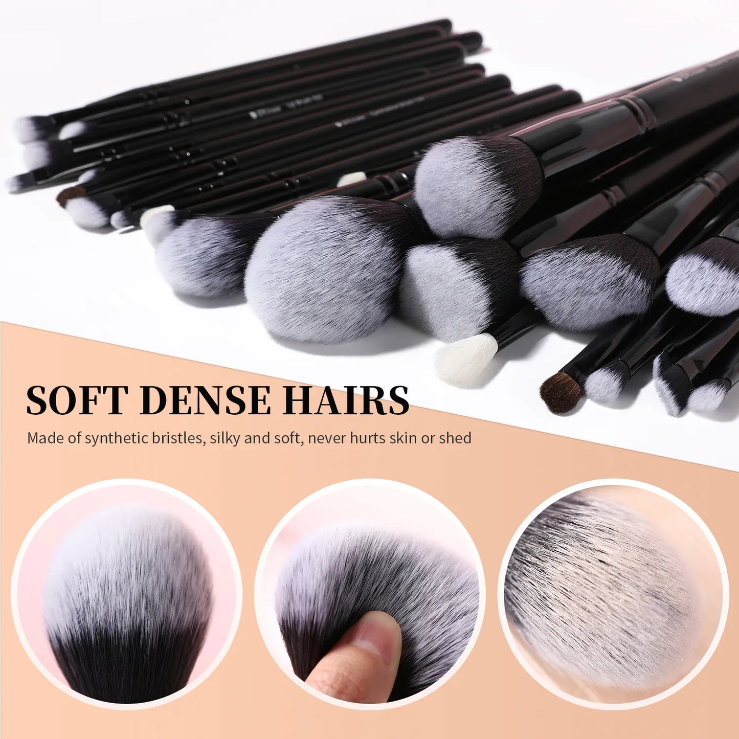 Ducare Dark & Angel Premium Soft 27-Piece Eye & Face Brush Set