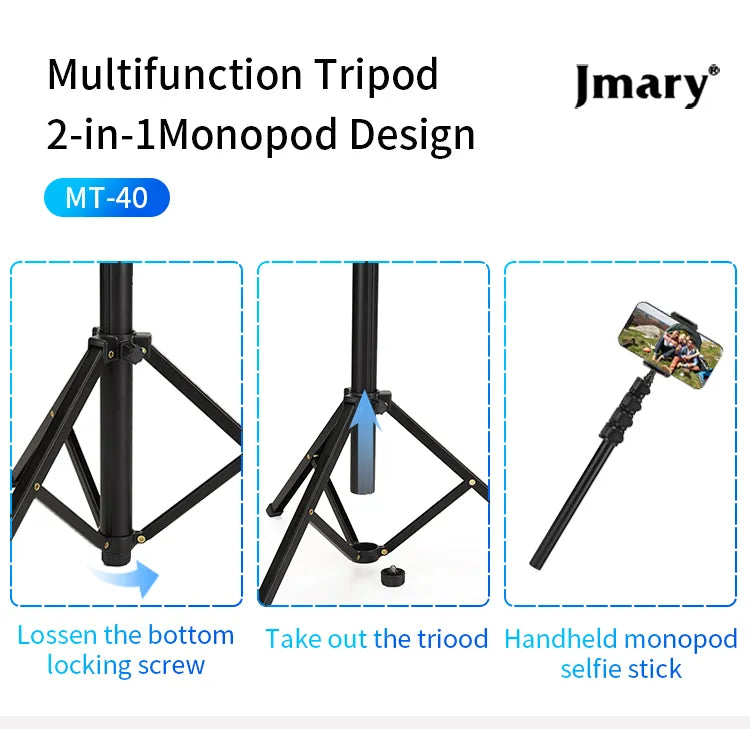Jmary 2 In 1 Protable Tripod Stand (Mt-40)