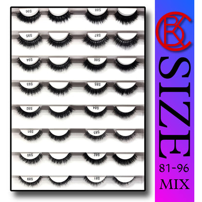 Khushi Mink Hair Lashes 16 Pair Set.