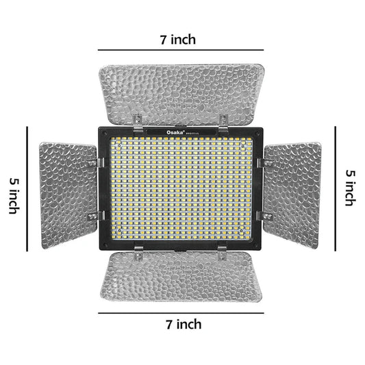 Osaka 576 Slim Pro led video light with Battery and Charger