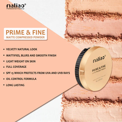 Maliao Oil Control 2-in-1 Prime & Fine Matte Pressed Powder