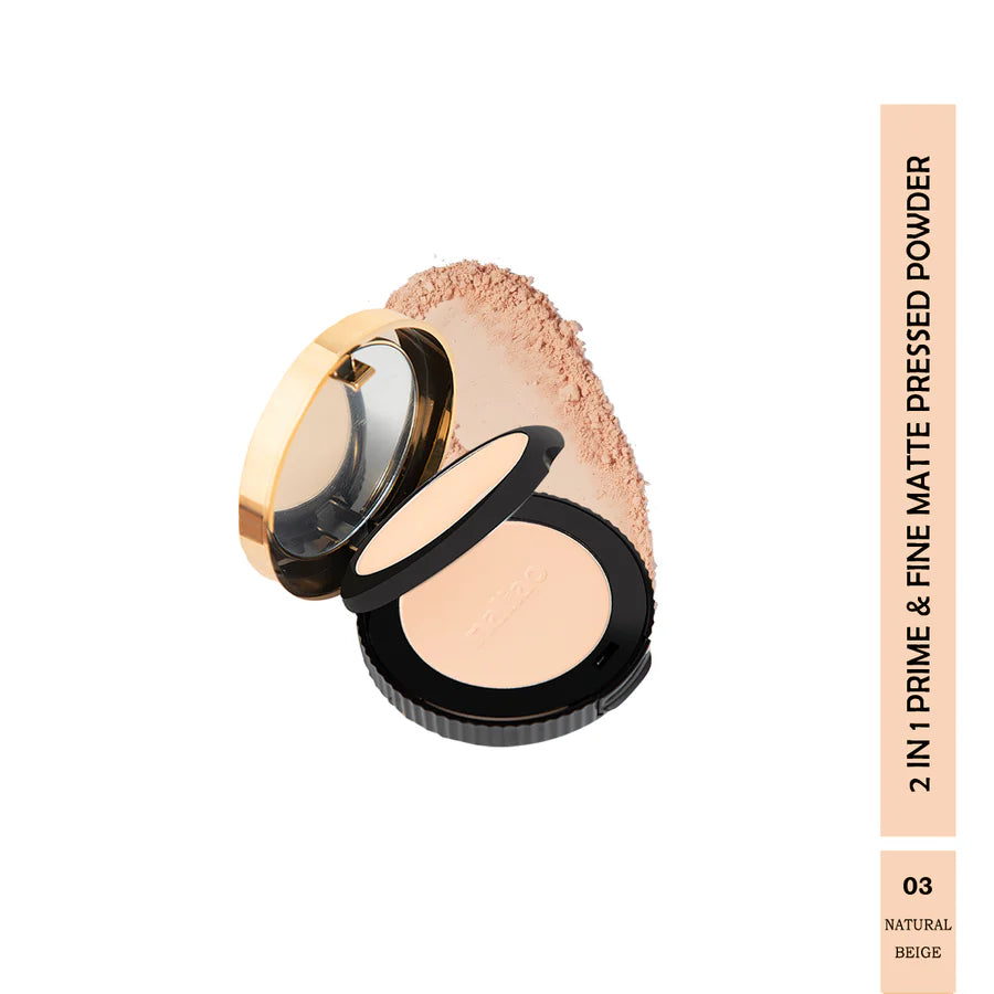 Maliao Oil Control 2-in-1 Prime & Fine Matte Pressed Powder