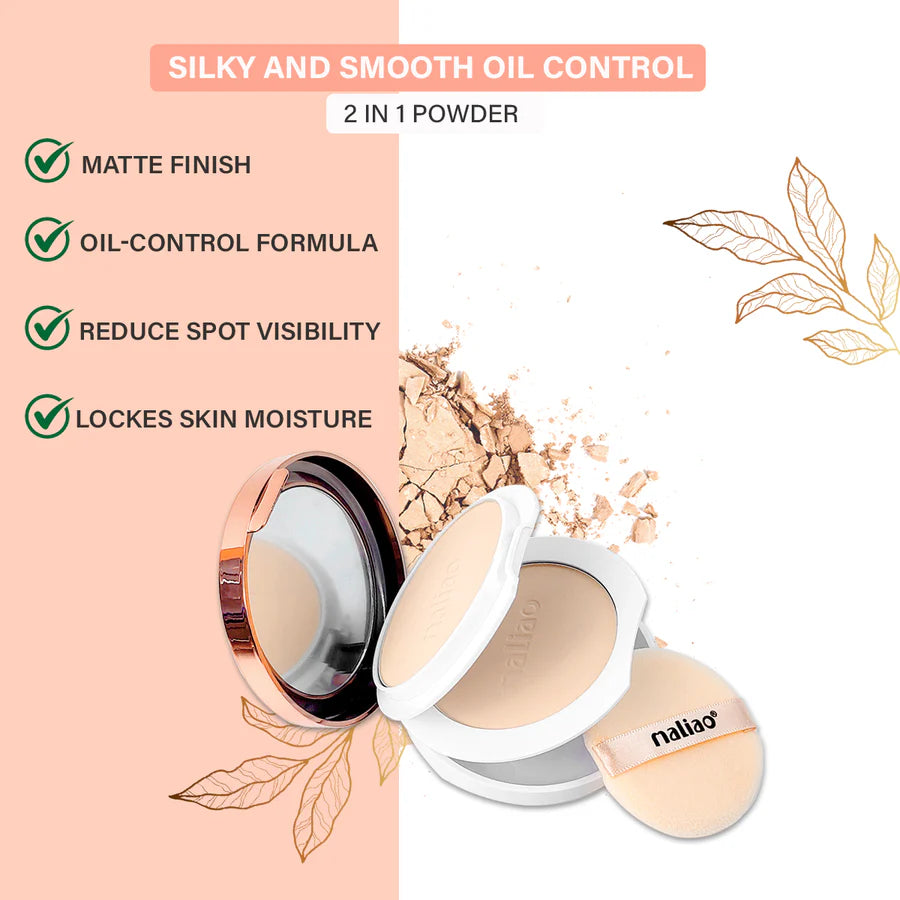 Maliao Silky Smooth 2-in-1 Oil Control Compact Powder